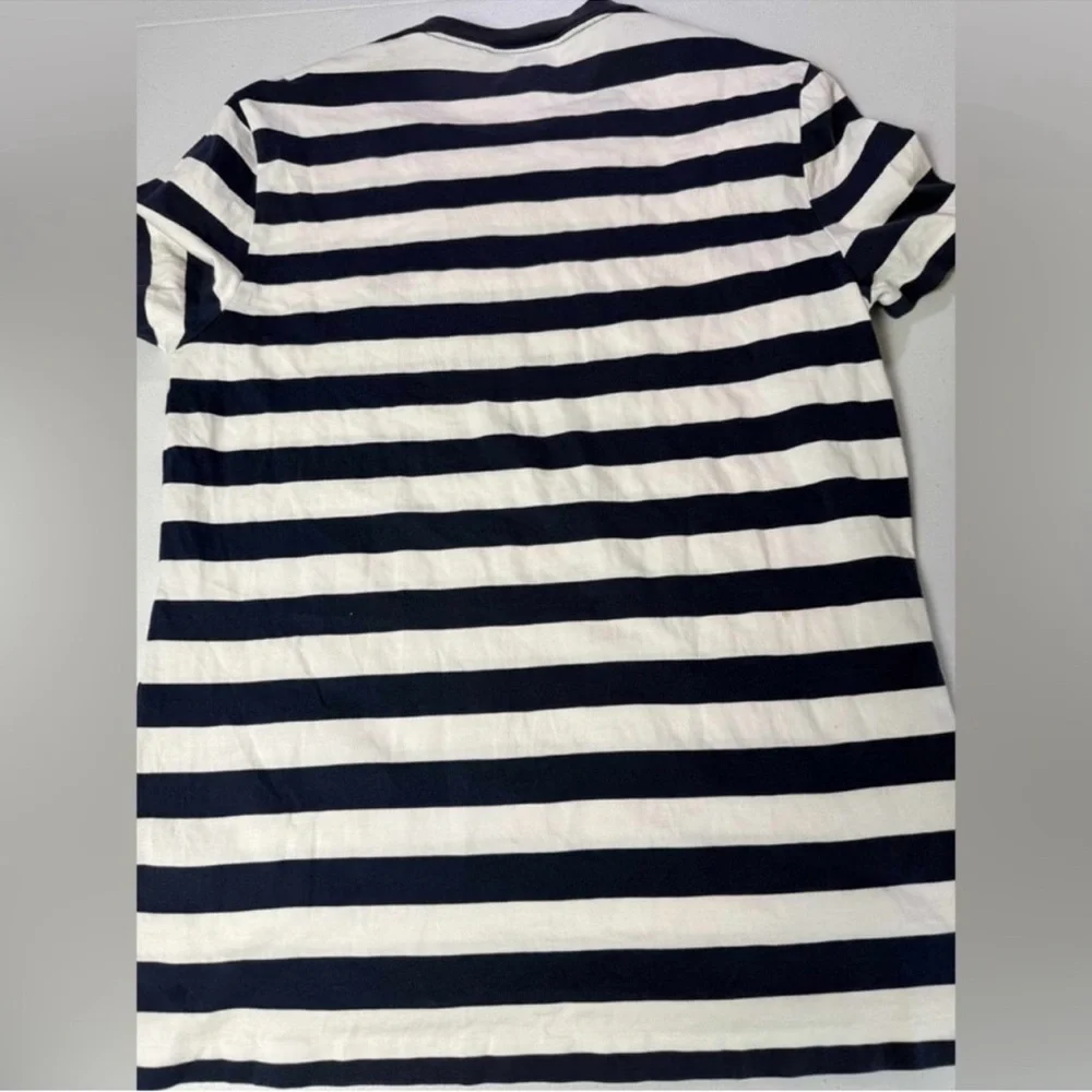 Burberry Signature Logo Striped T-Shirt - White T-Shirts, Clothing Sz L USED - Picture 6 of 9